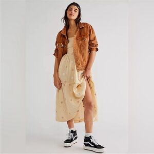 Free People Dahlia Embroidered Maxi Dress NWT